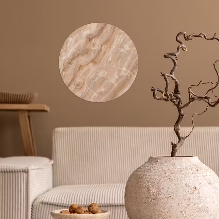 Behangcirkel - Steen - Ader - Natuur - Modern - Beige — 2