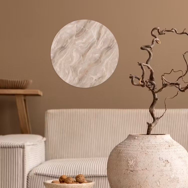 Behangcirkel - Steen - Golvend - Abstract - Beige — 2