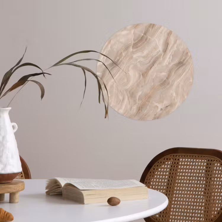 Behangcirkel - Steen - Golvend - Abstract - Beige — 4