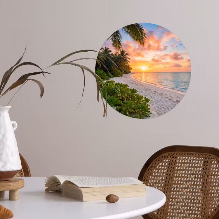 Behangcirkel - Strand - Zonsondergang - Palmbomen - Tropisch - Natuur — 4