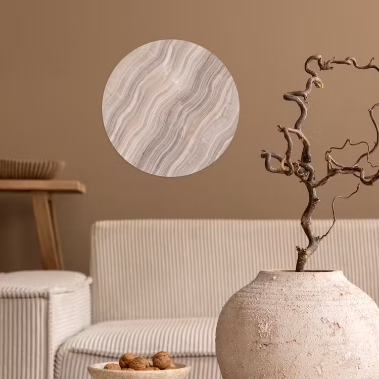Behangcirkel - Textuur - Golvend - Abstract - Modern - Beige — 2