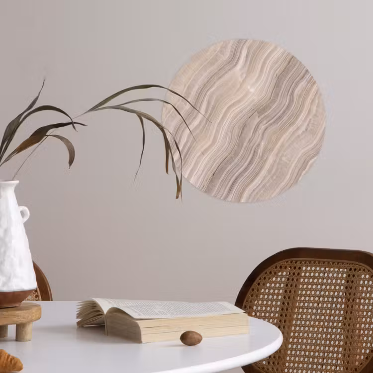 Behangcirkel - Textuur - Golvend - Abstract - Modern - Beige — 4