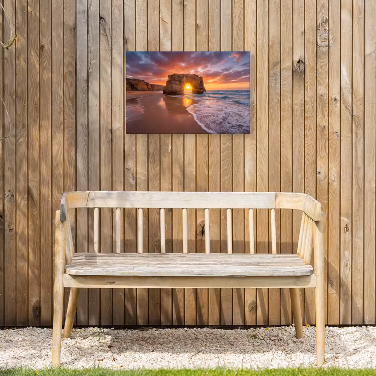 Buiten canvas - Kust - Rots - Zonsondergang - Zee - Natuur — 3