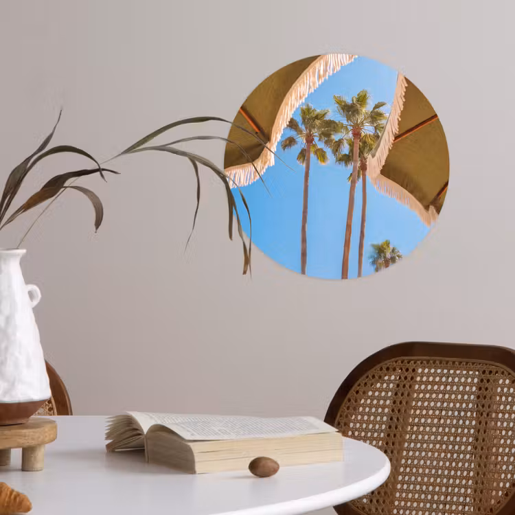 Behangcirkel - Parasol - Groen - Franjes - Zomer - Tropisch — 4