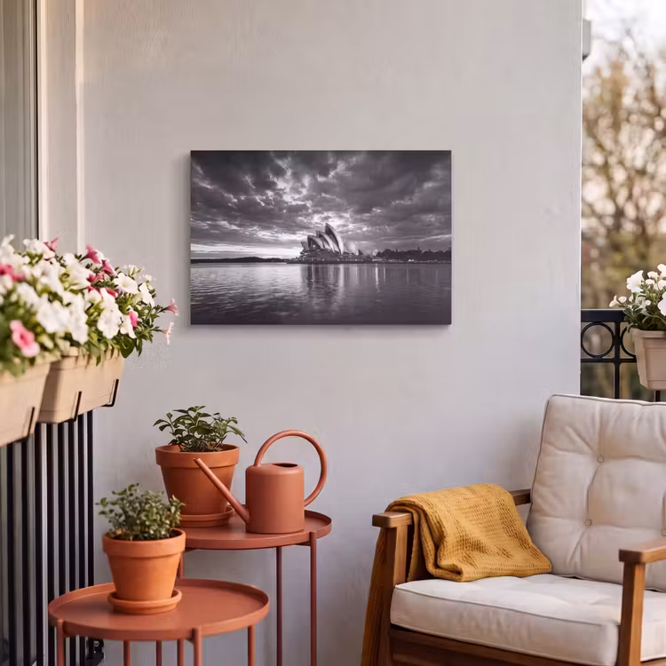 Buiten canvas - Architectuur - Water - Stad - Modern - Zwart-wit — 3