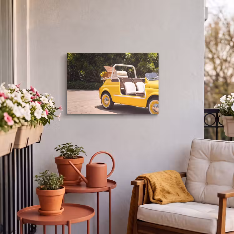 Buiten canvas - Auto - Picknick - Zomer - Geel — 3