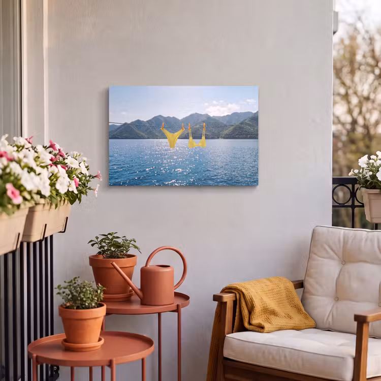 Buiten canvas - Badmode - Bikini - Zee - Bergen - Geel — 3
