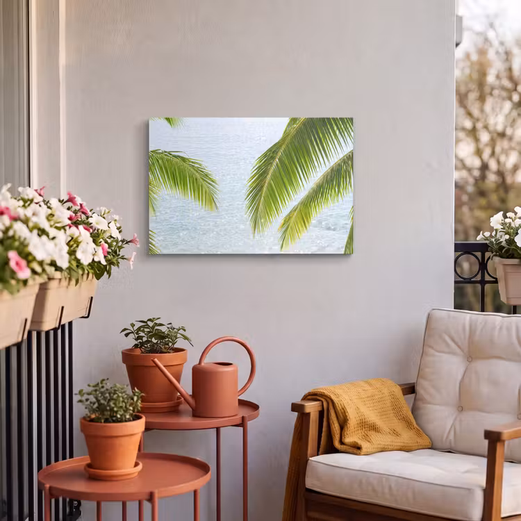 Buiten canvas - Boom - Bladeren - Water - Tropisch - Groen — 3