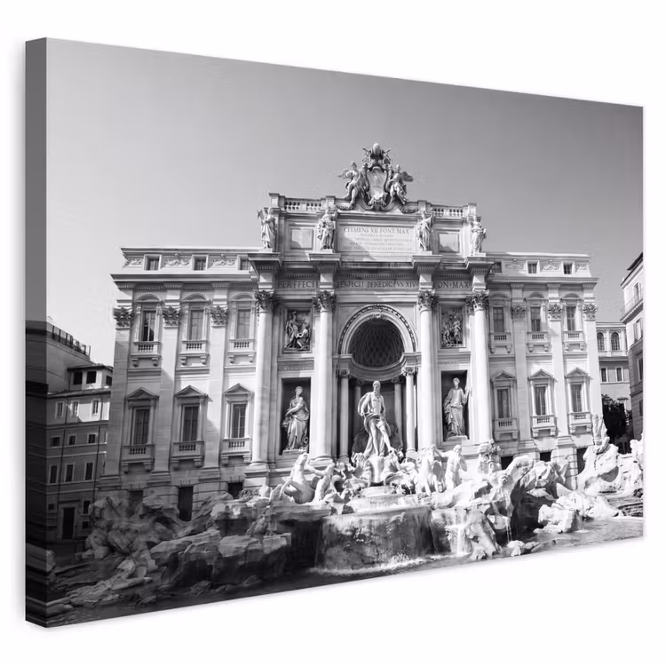 Buiten canvas - Fontein - Beelden - Architectuur - Zwart-wit — 1