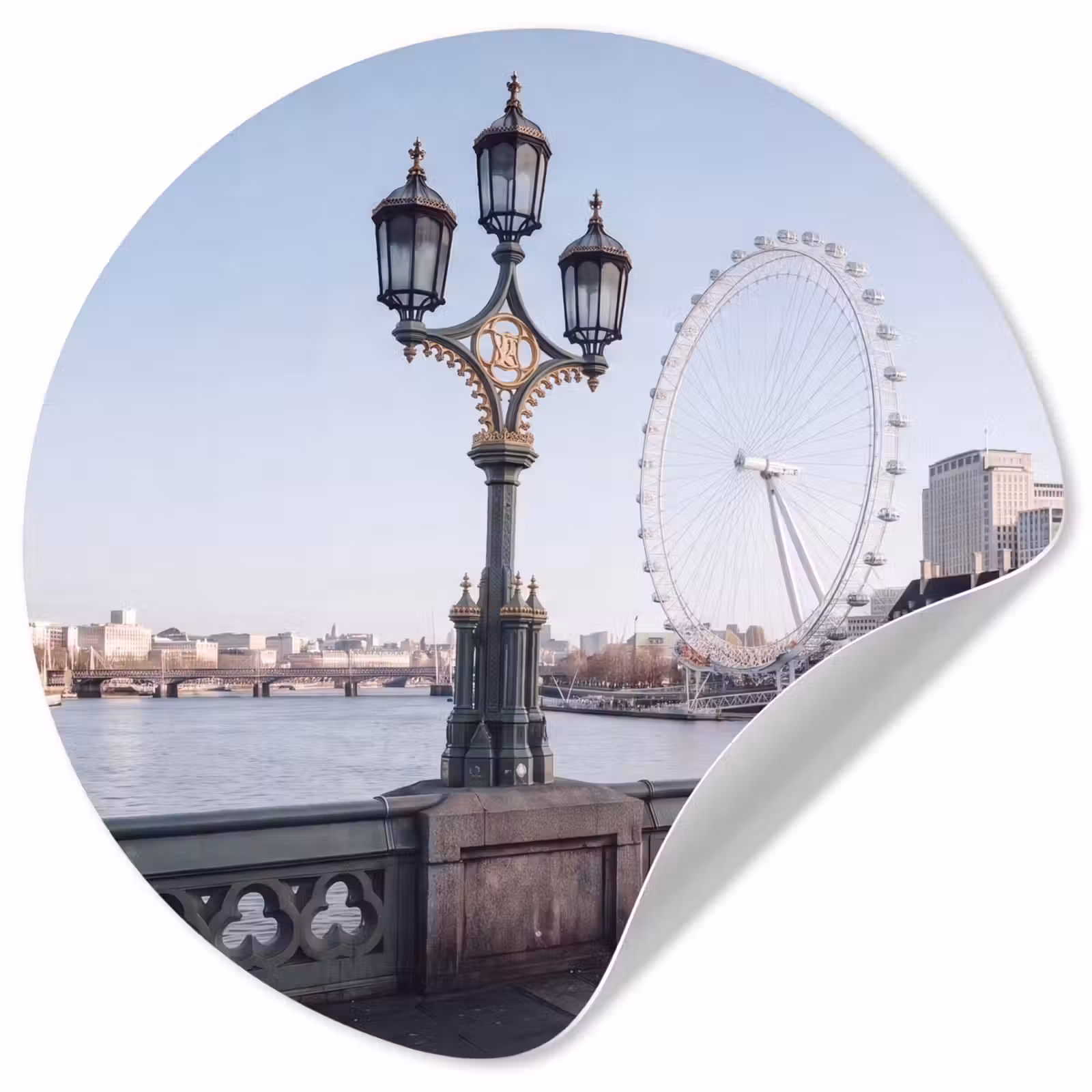 Behangcirkel - Reuzenrad - Londen - Stad - Architectuur - Brug — 1