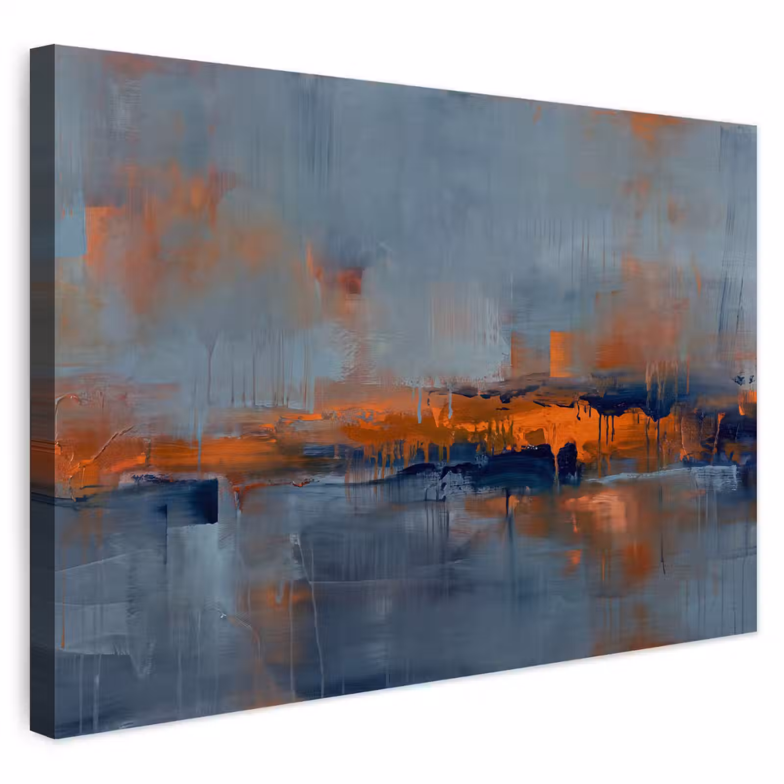 Buiten canvas - Abstract - Kleuren - Modern - Oranje - Grijs — 1