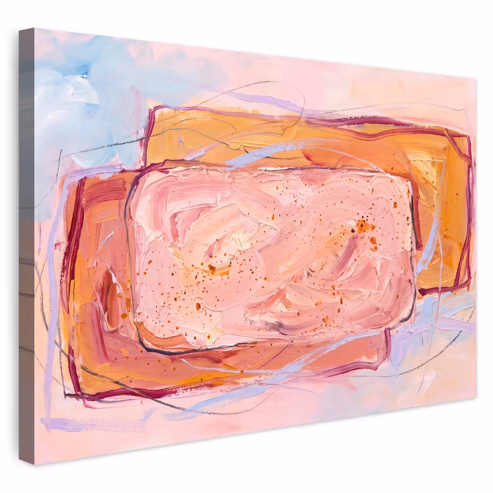 Buiten canvas - Abstract - Vormen - Modern - Roze — 1