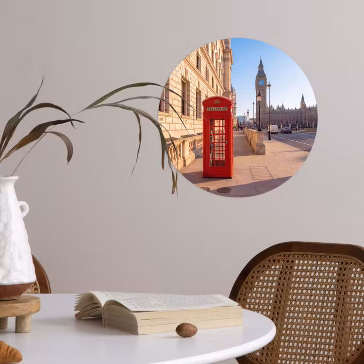 Behangcirkel - Telefooncel - Rood - Londen - Stad - Architectuur — 4