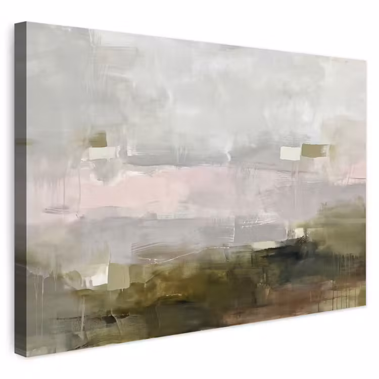 Buiten canvas - Abstract - Gelaagd - Kunst - Modern - Grijs-Groen — 1