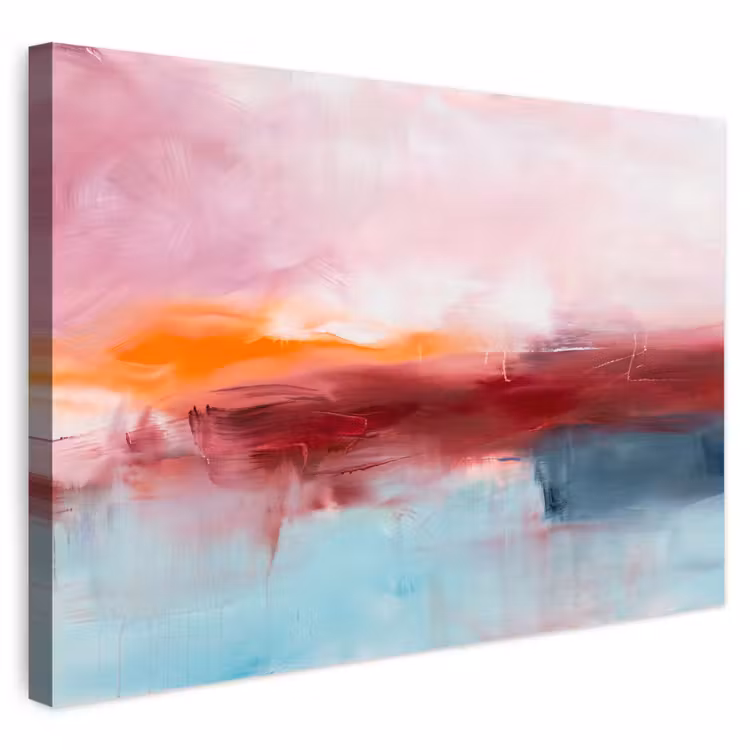 Buiten canvas - Abstract - Kleuren - Modern - Kunst - Roze — 1