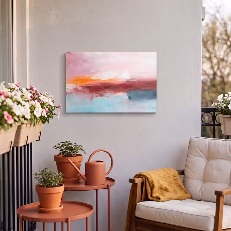 Buiten canvas - Abstract - Kleuren - Modern - Kunst - Roze — 3