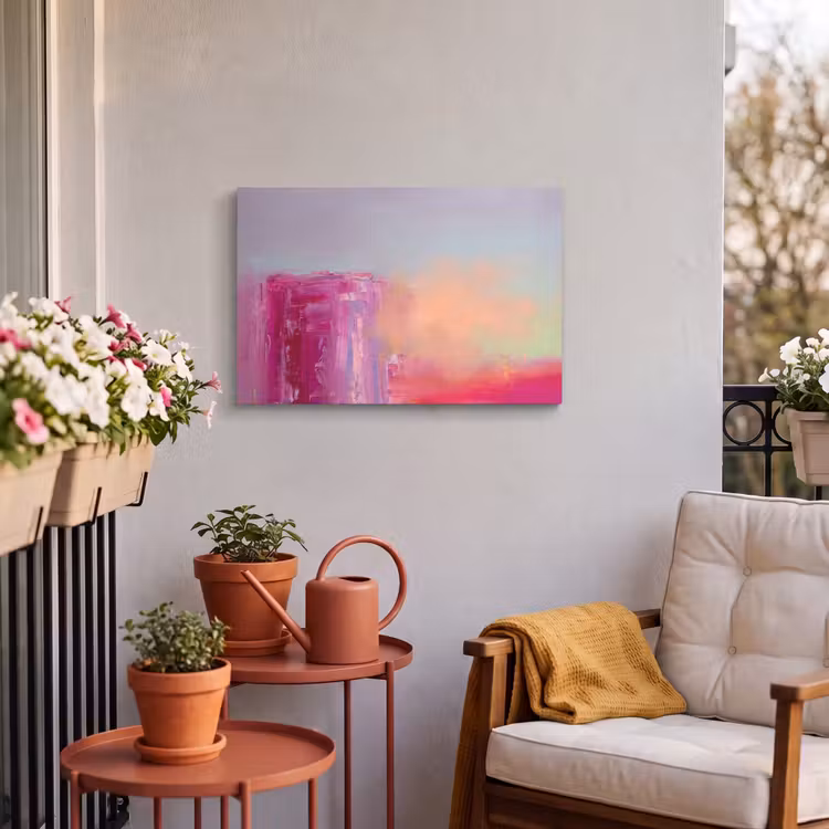 Buiten canvas - Abstract - Kleuren - Modern - Roze — 3
