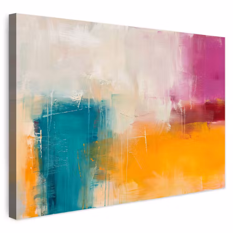 Buiten canvas - Abstract - Kleurrijk - Modern - Kunst - Oranje — 1