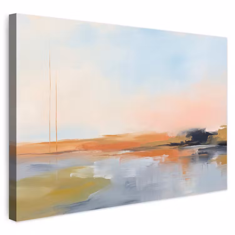 Buiten canvas - Abstract - Landschap - Horizon - Modern - Kleurrijk — 1