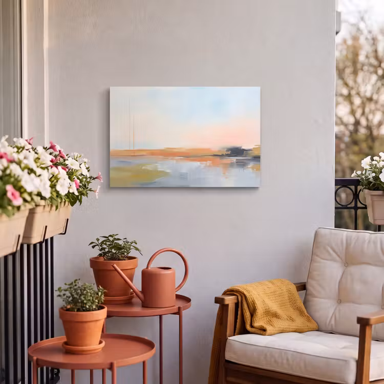 Buiten canvas - Abstract - Landschap - Horizon - Modern - Kleurrijk — 3