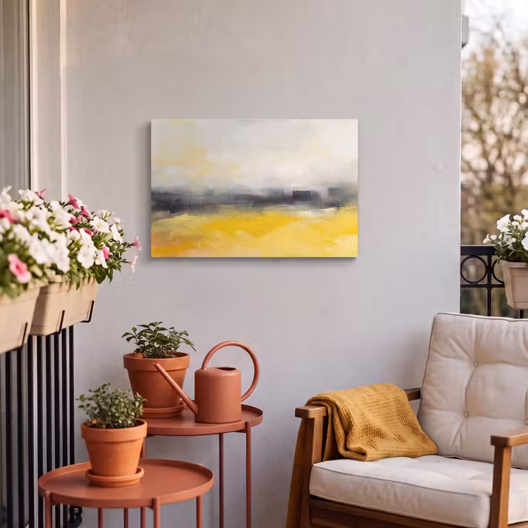 Buiten canvas - Abstract - Landschap - Modern - Geel — 3