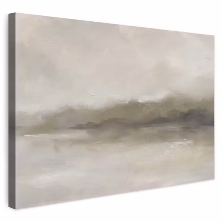 Buiten canvas - Abstract - Landschap - Nevel - Modern - Grijs — 1