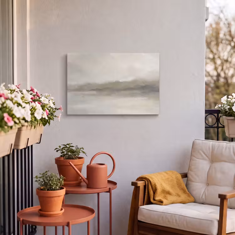 Buiten canvas - Abstract - Landschap - Nevel - Modern - Grijs — 3