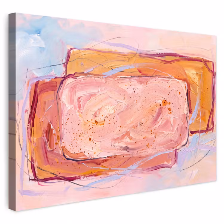 Buiten canvas - Abstract - Vormen - Modern - Roze — 1