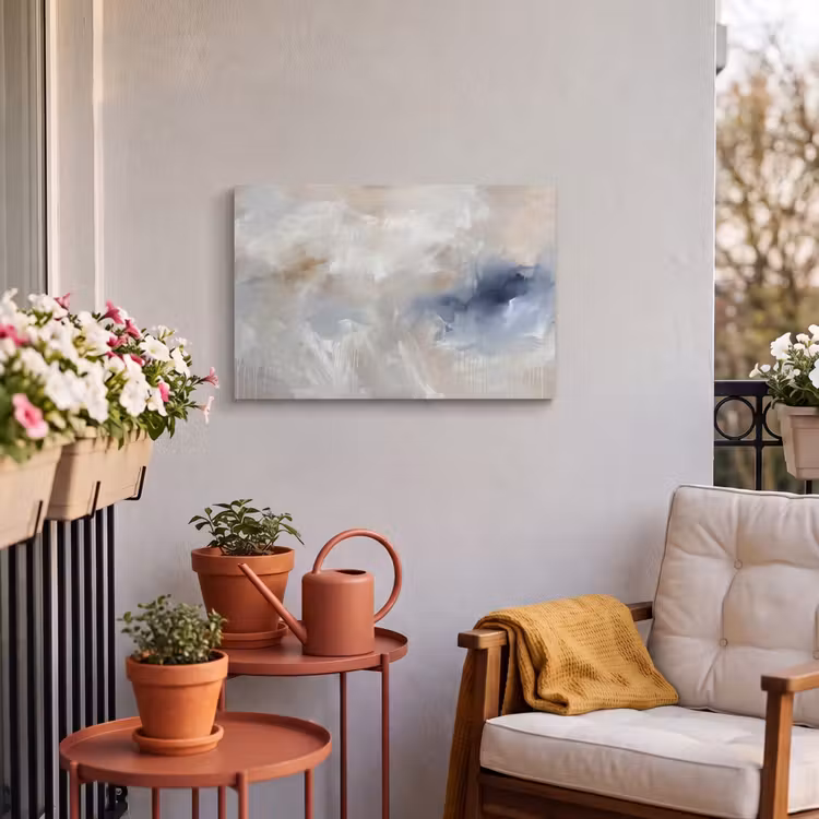 Buiten canvas - Abstract - Wolken - Sfeer - Modern - Beige — 3