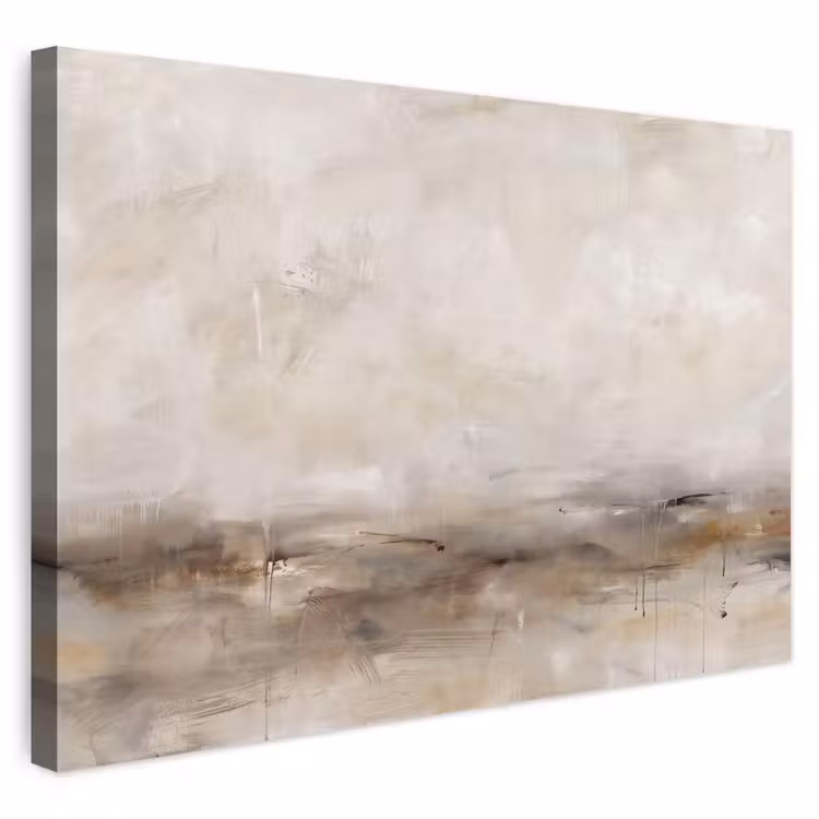 Buiten canvas - Abstrakt - Landschap - Modern - Beige - Kunst — 1