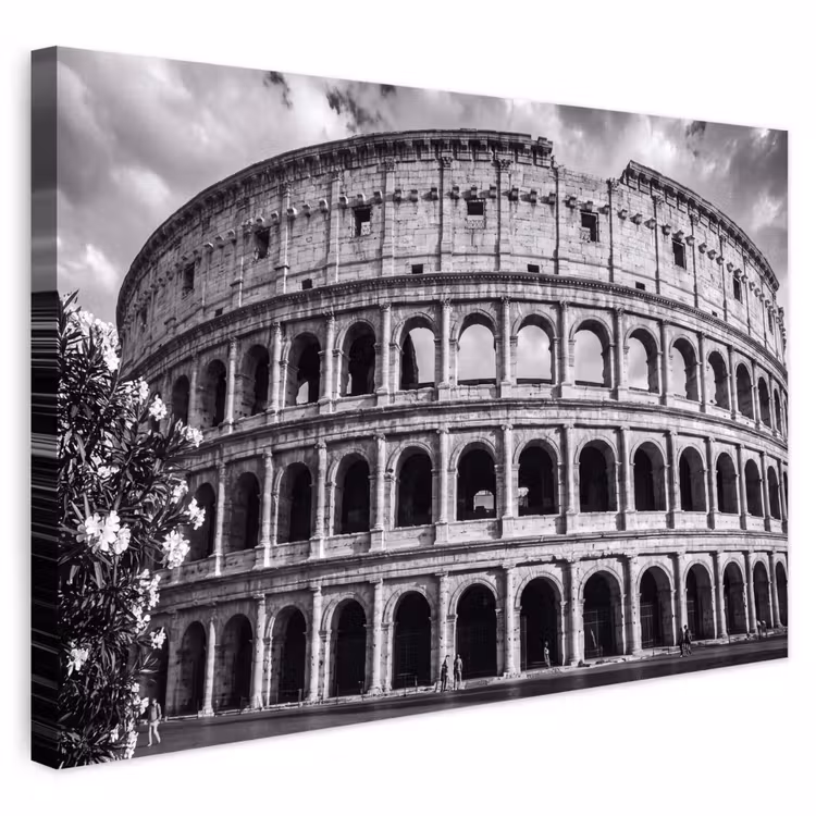Buiten canvas - Architectuur - Colosseum - Rome - Historisch - Zwart-wit — 1