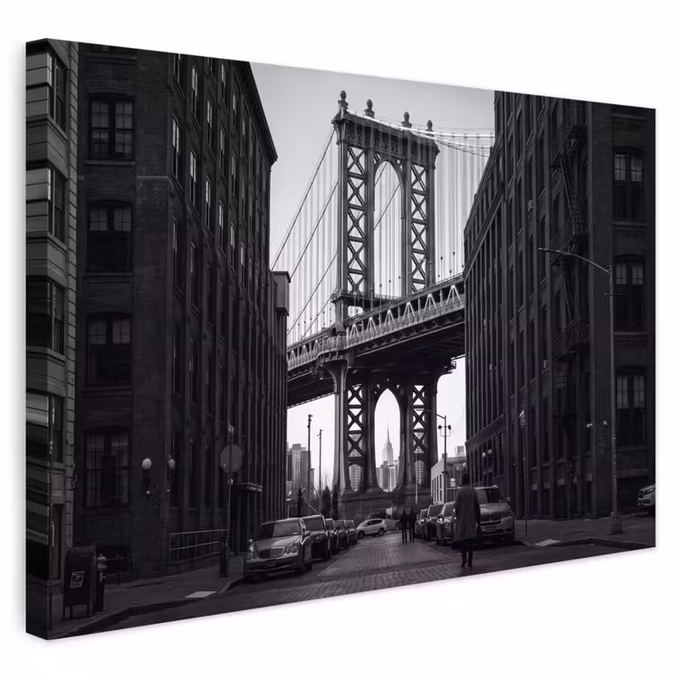 Buiten canvas - Brug - Stad - Architectuur - Modern - Zwart-wit — 1