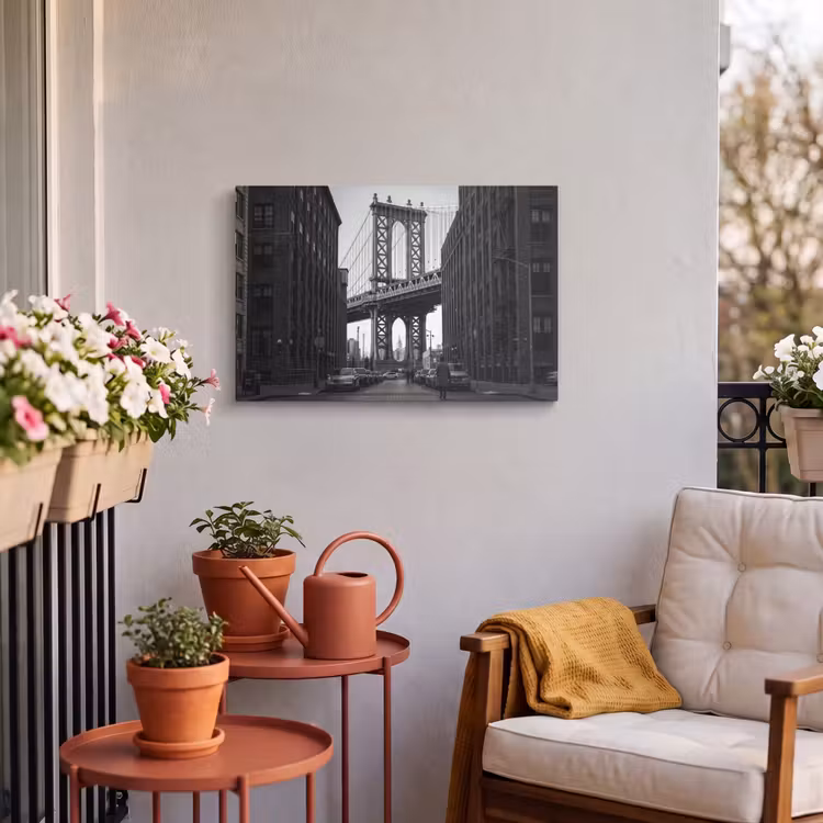 Buiten canvas - Brug - Stad - Architectuur - Modern - Zwart-wit — 3