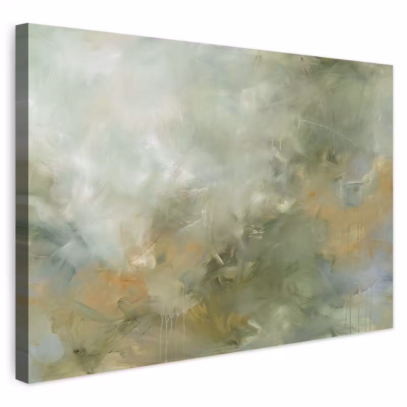 Buiten canvas - Abstract - Groen - Beige - Modern - Kunst — 1