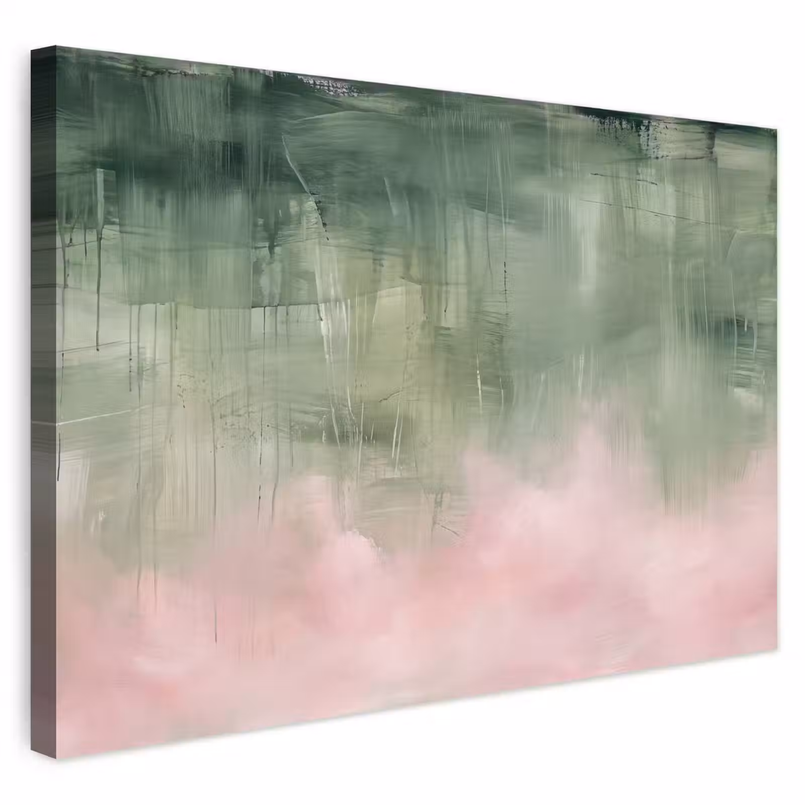 Buiten canvas - Kunst - Abstract - Modern - Groen - Roze — 1