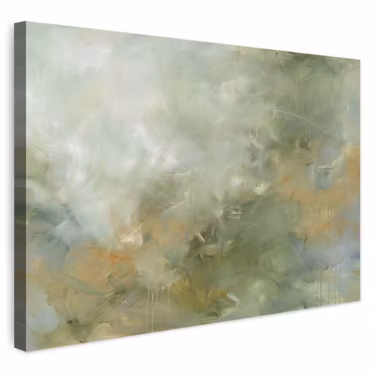 Buiten canvas - Abstract - Groen - Beige - Modern - Kunst — 1