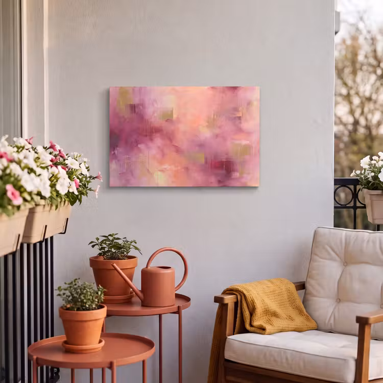 Buiten canvas - Abstract - Kleuren - Modern - Roze - Paars — 3