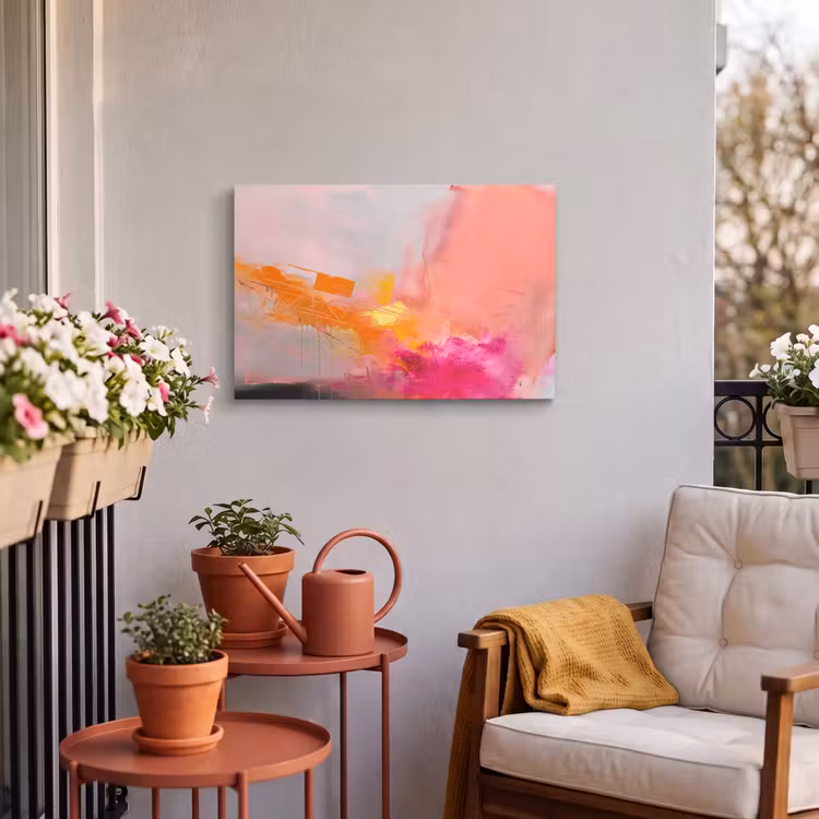 Buiten canvas - Abstract - Kleurrijk - Modern - Roze — 3