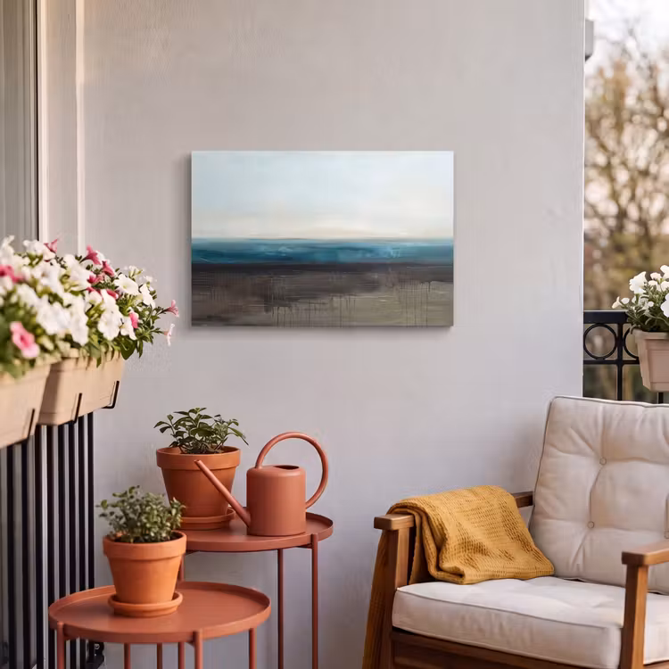 Buiten canvas - Abstract - Landschap - Horizon - Blauw - Modern — 3