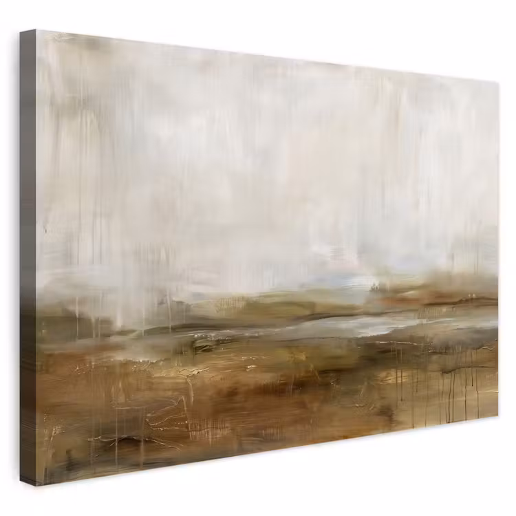 Buiten canvas - Abstract - Landschap - Natuur - Beige - Bruin — 1