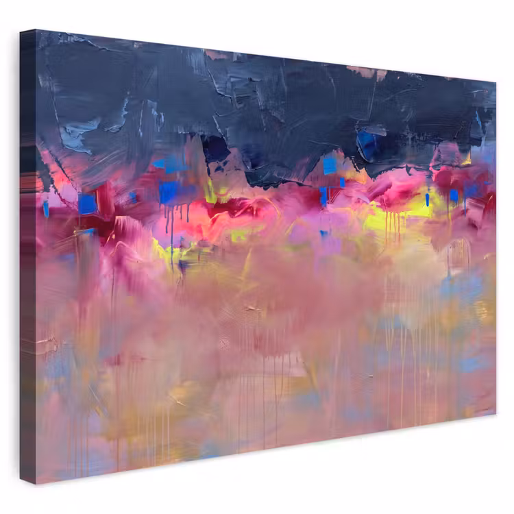 Buiten canvas - Abstract - Textuur - Kleuren - Modern - Roze — 1
