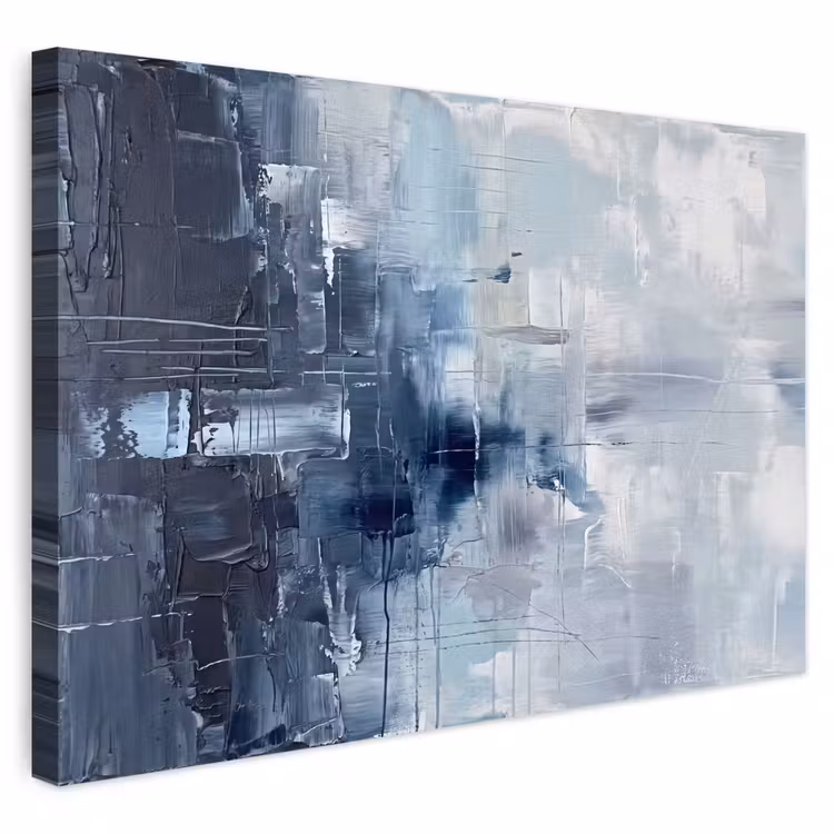 Buiten canvas - Abstract - Textuur - Kunst - Modern - Blauw — 1