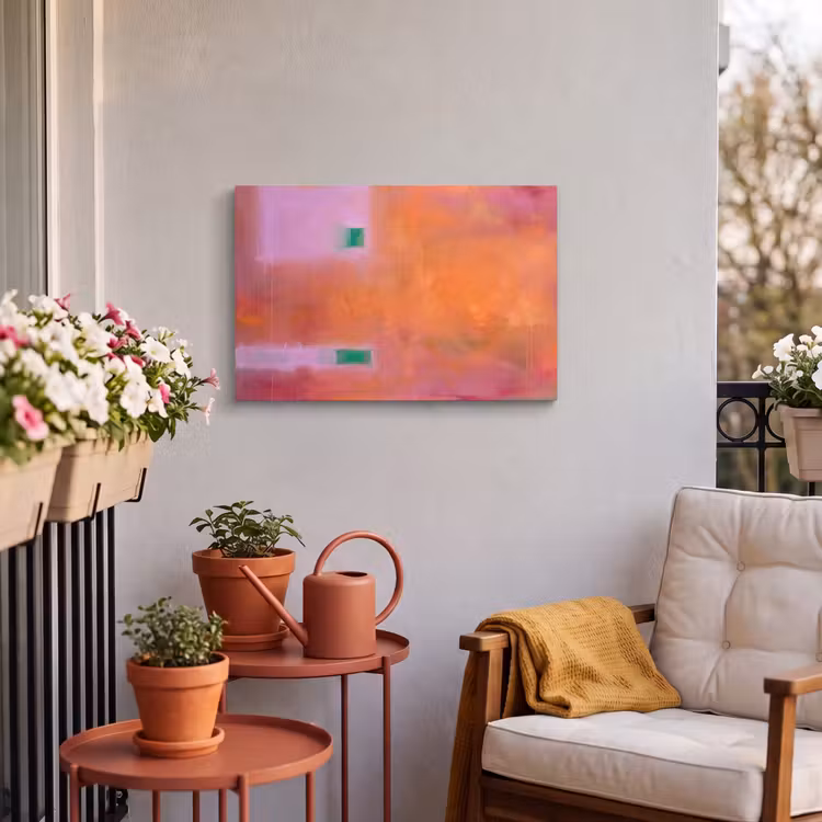Buiten canvas - Abstract - Vlakken - Kunst - Modern - Oranje — 3