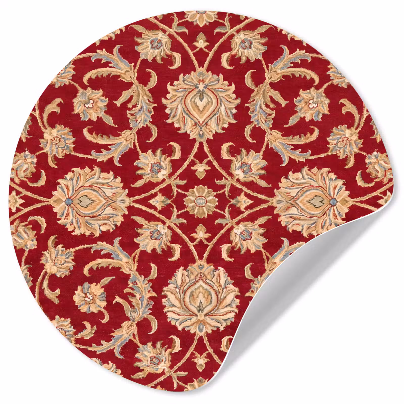 Behangcirkel - Patroon - Bloem - Klassiek - Oosters - Rood — 1