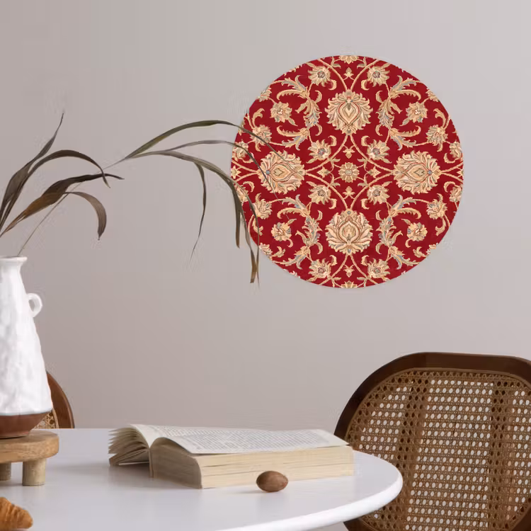 Behangcirkel - Patroon - Bloem - Klassiek - Oosters - Rood — 4