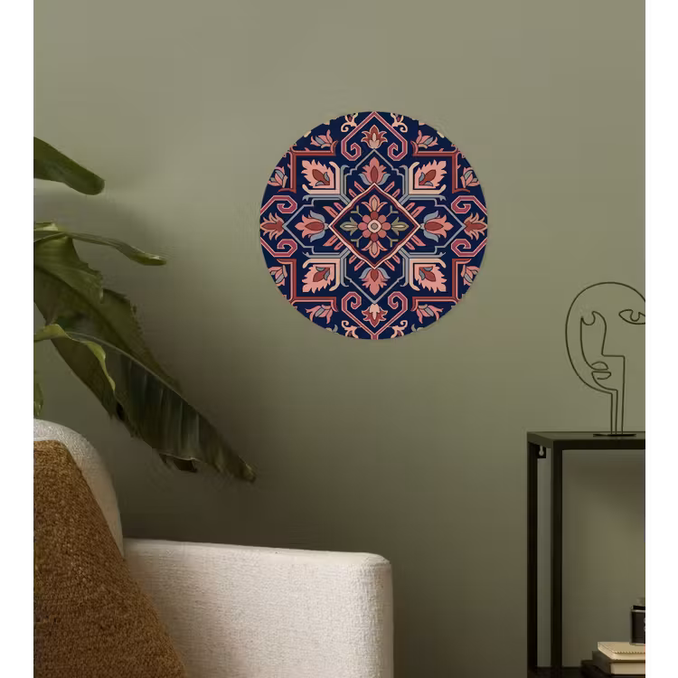 Behangcirkel - Patroon - Oosters - Floraal - Blauw - Klassiek — 3