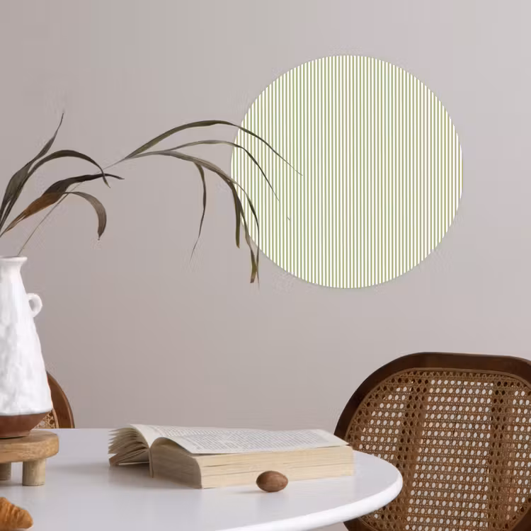 Behangcirkel - Saliegroen - Strepen - Minimalistisch - Patroon — 4