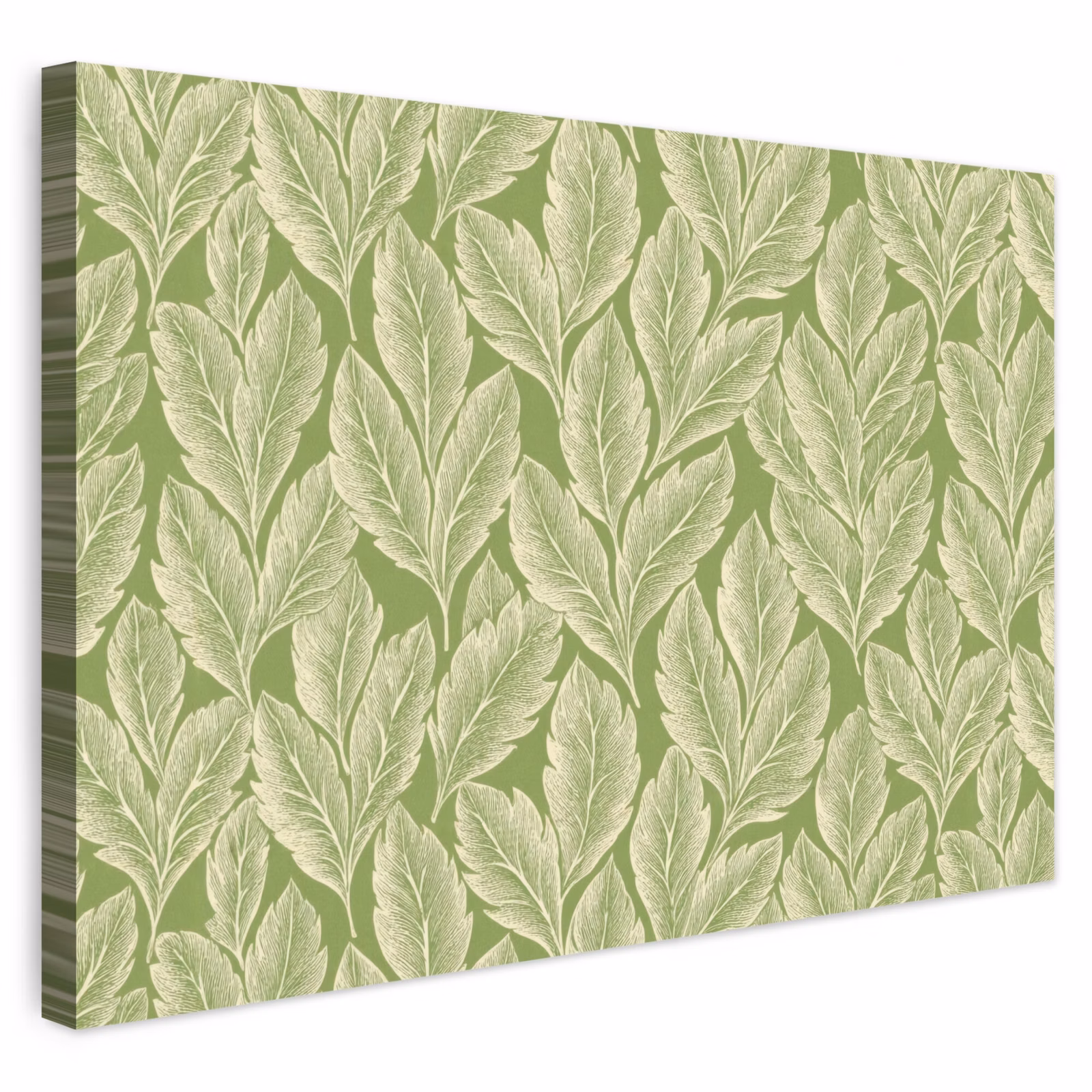 Buiten canvas - Groen - Botanisch - Bladeren - Vintage - Patroon — 1