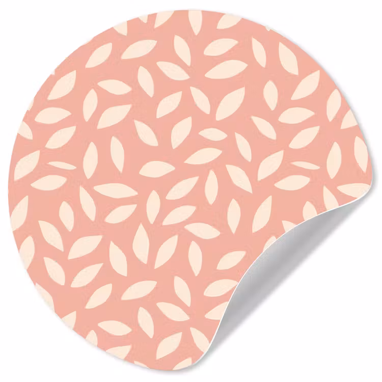 Behangcirkel - Roze - Bladeren - Speels - Patroon — 1