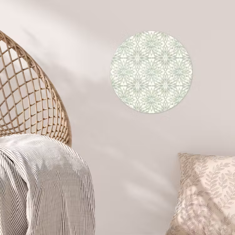 Behangcirkel - Saliegroen - Symmetrisch - Mandala - Ornament - Patroon — 5